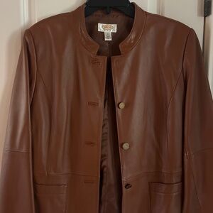 Talbots Leather Petite Jacket